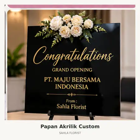 Papan Bunga Akrilik Kedoya